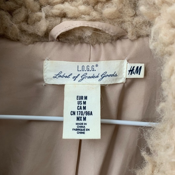 Beige Teddy coat - H&M - Picture 3 of 4